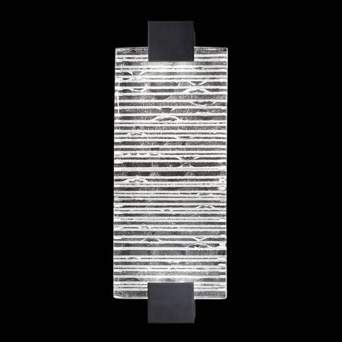 Terra Wall Sconce Wall Light in Black, Rake Cast Glass