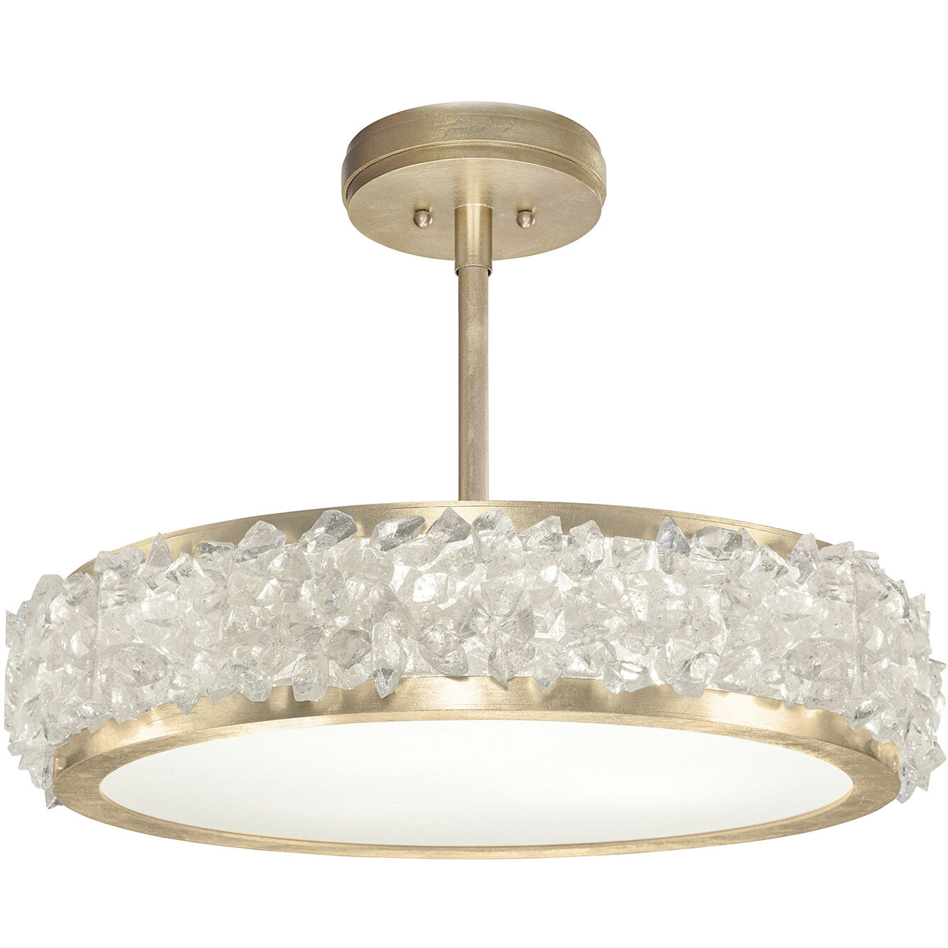 Arctic Halo 3 Light 23 inch Gold Semi-Flush Mount Ceiling Light