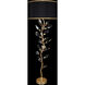Foret 71 inch 60.00 watt Gold Floor Lamp Portable Light in Black Fabric