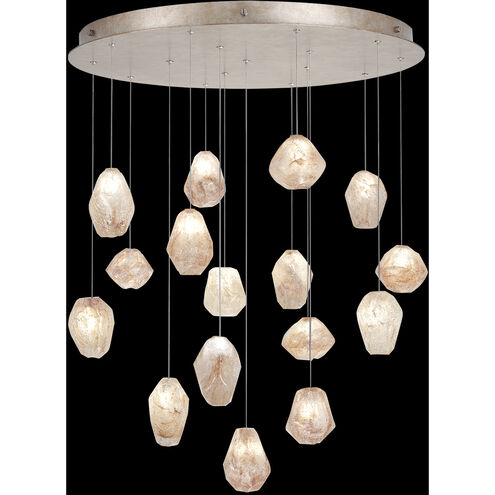 Natural Inspirations 16 Light 32 inch Gold Pendant Ceiling Light in Clear Quartz Studio Glass 4