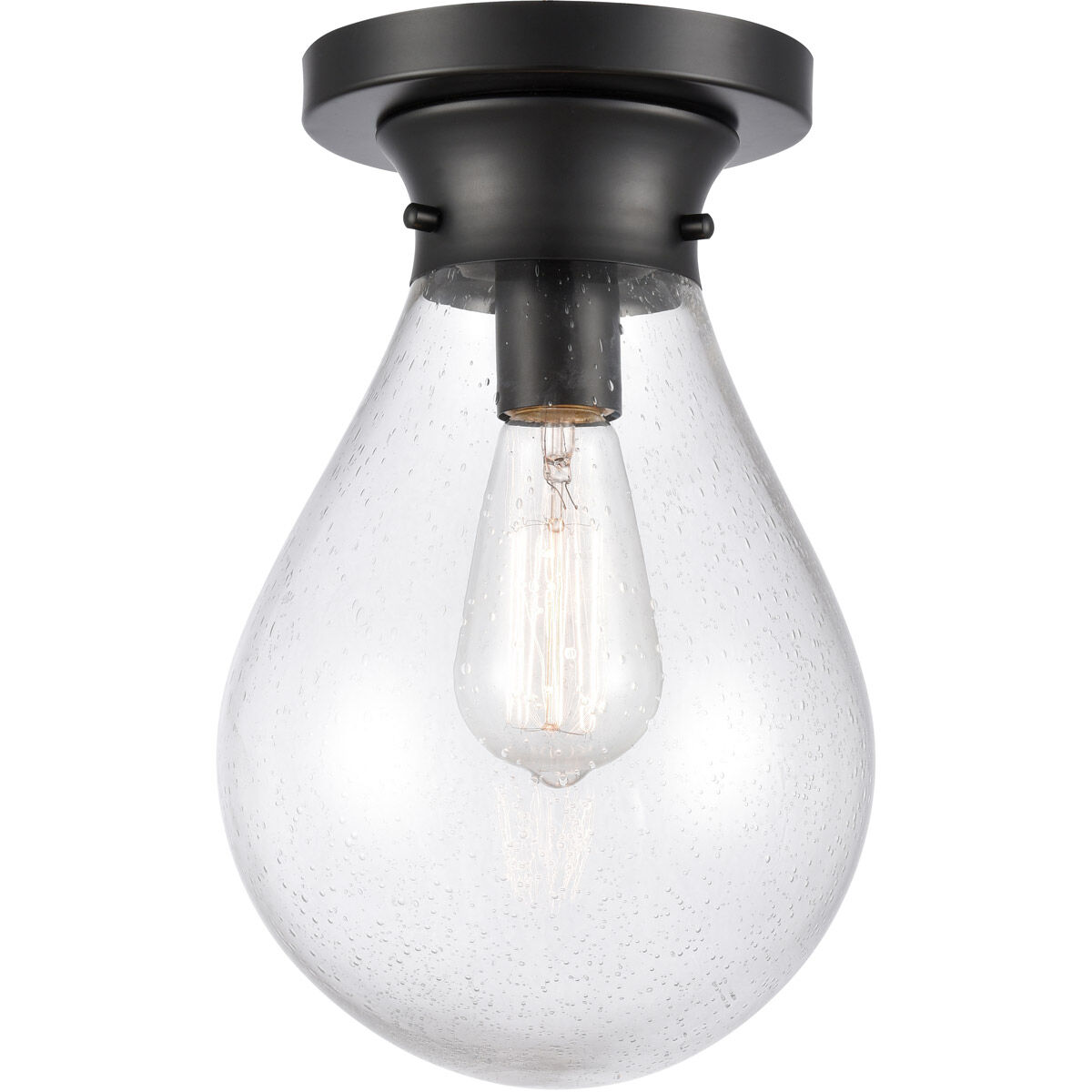 Genesis LED 7.88 inch Matte Black Flush Mount Ceiling Light