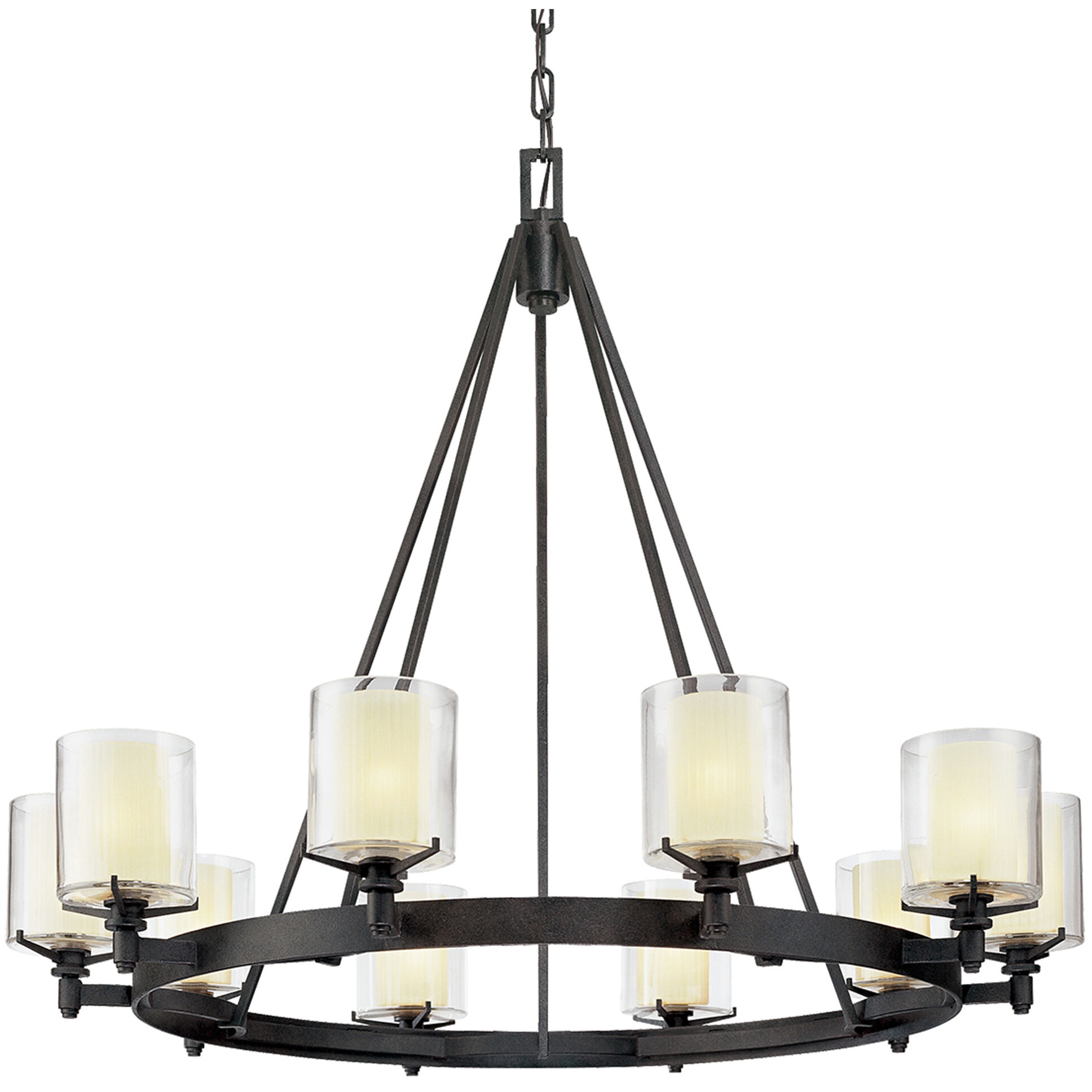Arcadia 10 Light 39.75 inch Textured Iron Chandelier Ceiling Light