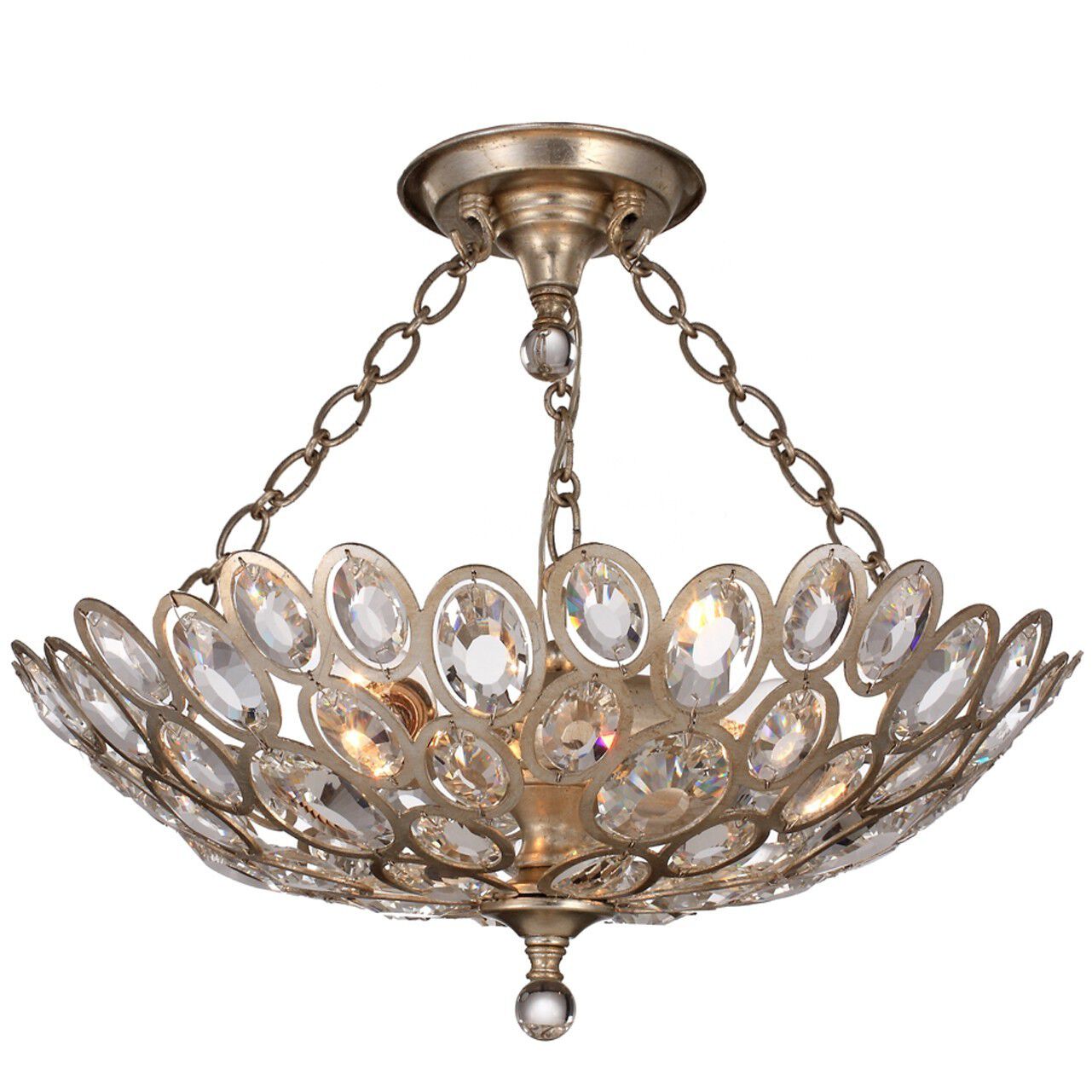 Sterling 3 Light 20.25 inch Distressed Twilight Semi Flush Ceiling Light