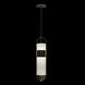 Bond LED 8 inch Black and Silver Pendant Ceiling Light in Bahama Sand Studio Glass, Black/Silver