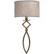Cienfuegos 1 Light 14 inch Bronze Sconce Wall Light in Natural Greige Fabric