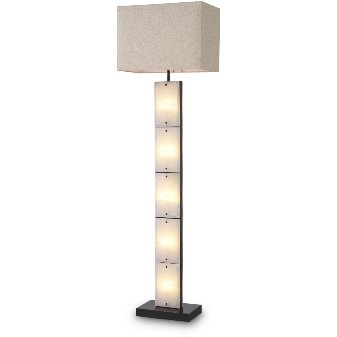 Ortiz 68.11 inch 40 watt Bronze Highlight with Alabaster Floor Lamp Portable Light