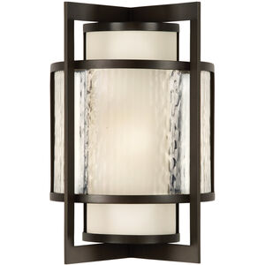 Singapore Moderne Outdoor 2 Light 24 inch Bronze Outdoor Wall Sconce
