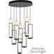 Delphi LED 34 inch Black Pendant Ceiling Light in Down