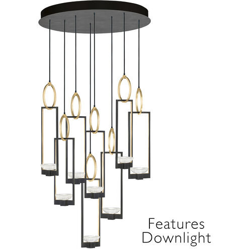 Delphi LED 34 inch Black Pendant Ceiling Light in Down