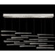 Elevate 6 Light 59 inch Silver Leaf Pendant Ceiling Light in Ebony Stardust Spires Studio Glass