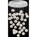 Vesta LED 34 inch Silver Pendant Ceiling Light in White Studio Glass