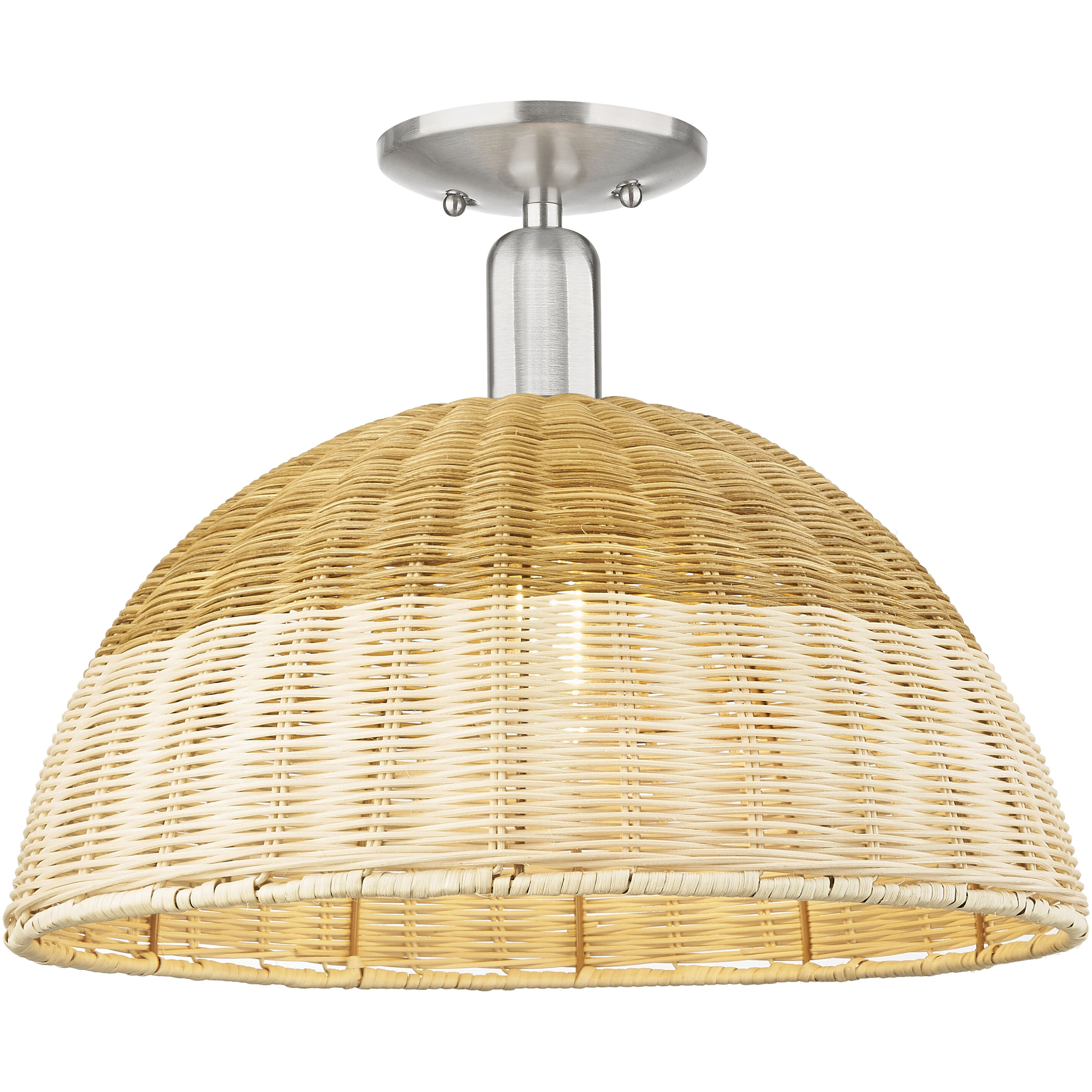 Natural Ballston Dome 1 Light 15.75 inch Semi-Flush Mount