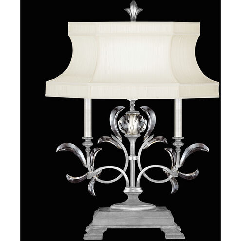 Beveled Arcs 34 inch Silver Leaf Table Lamp Portable Light