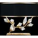 Foret 22 inch 100.00 watt Gold Table Lamp Portable Light in Black Fabric