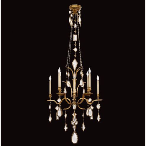 Encased Gems 8 Light 31 inch Gold Chandelier Ceiling Light in Clear Crystal