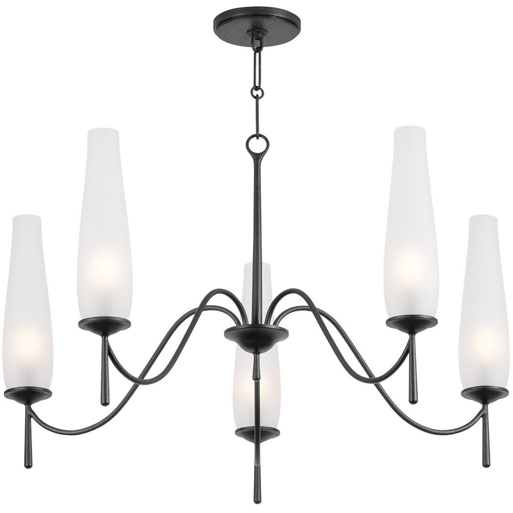 Legacy 5 Light 36 inch Forged Iron Chandelier Ceiling Light