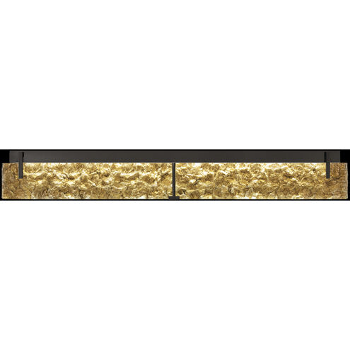 Terra 7 Light 48.3 inch Black Bath Vanity Light Wall Light in Gold Leaf