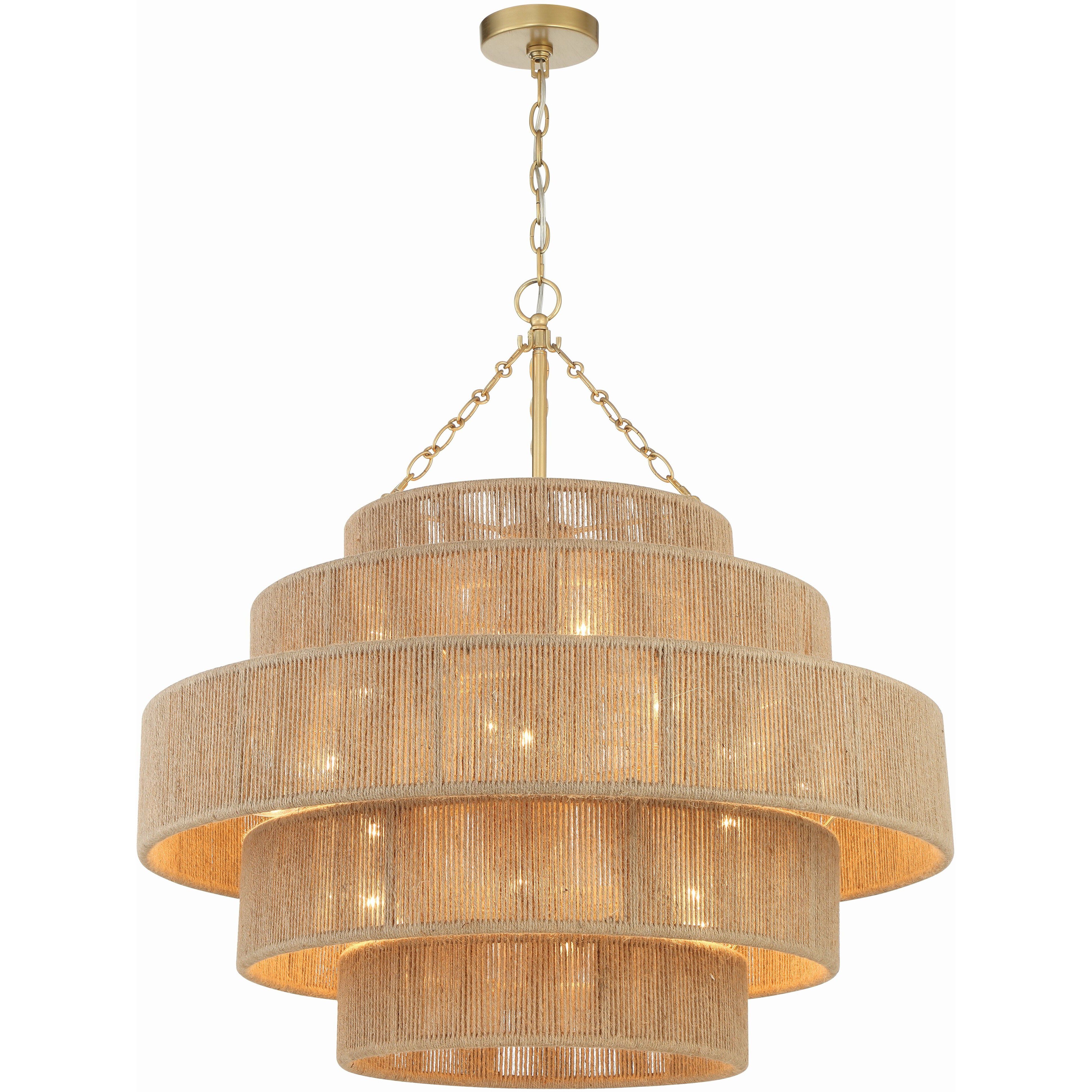 Shyla 20 Light 32 inch Soft Gold Chandelier Ceiling Light