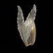 Plume Wall Sconce Wall Light in Gold, Dichroic Feathers Studio Glass