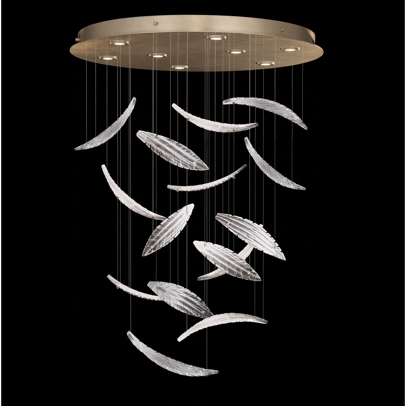 Elevate 8 Light 32 inch Gold Pendant Ceiling Light