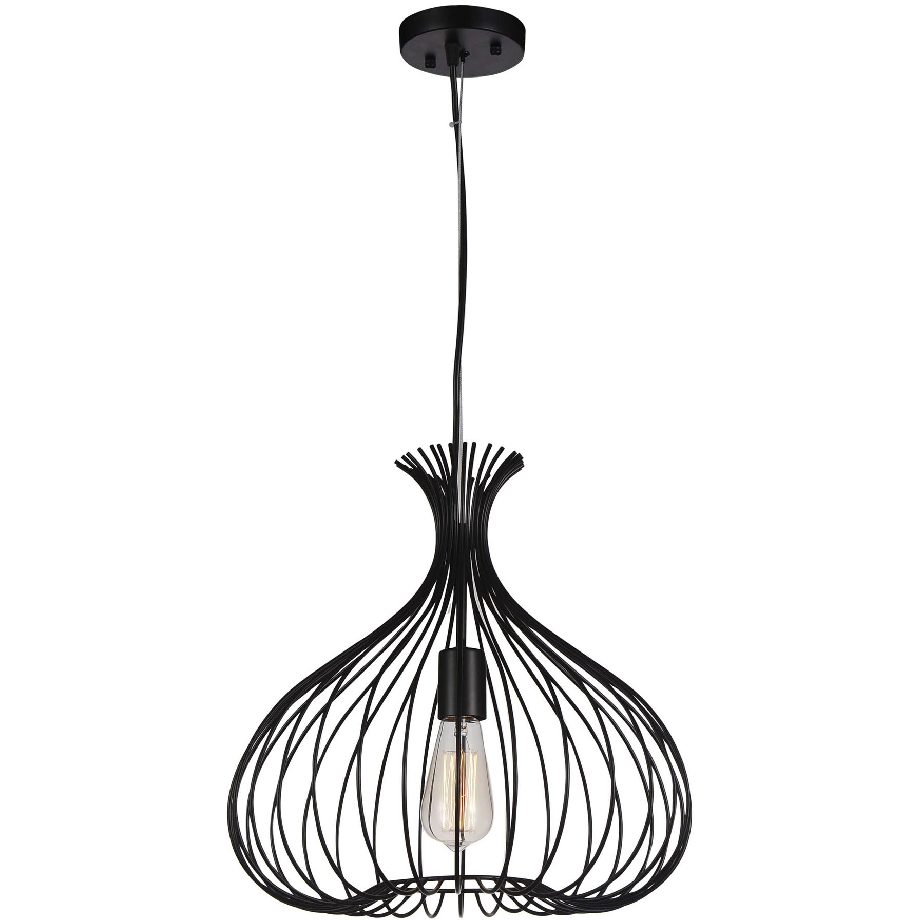 Darleen 1 Light 16 inch Black Down Pendant Ceiling Light