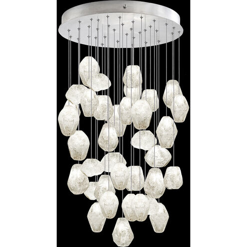 Natural Inspirations 36 Light 34 inch Silver Pendant Ceiling Light in Clear Quartz Studio Glass 3