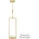 Delphi LED 7 inch Gold Pendant Ceiling Light in Down