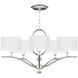 Allegretto 5 Light 29 inch Silver Chandelier Ceiling Light