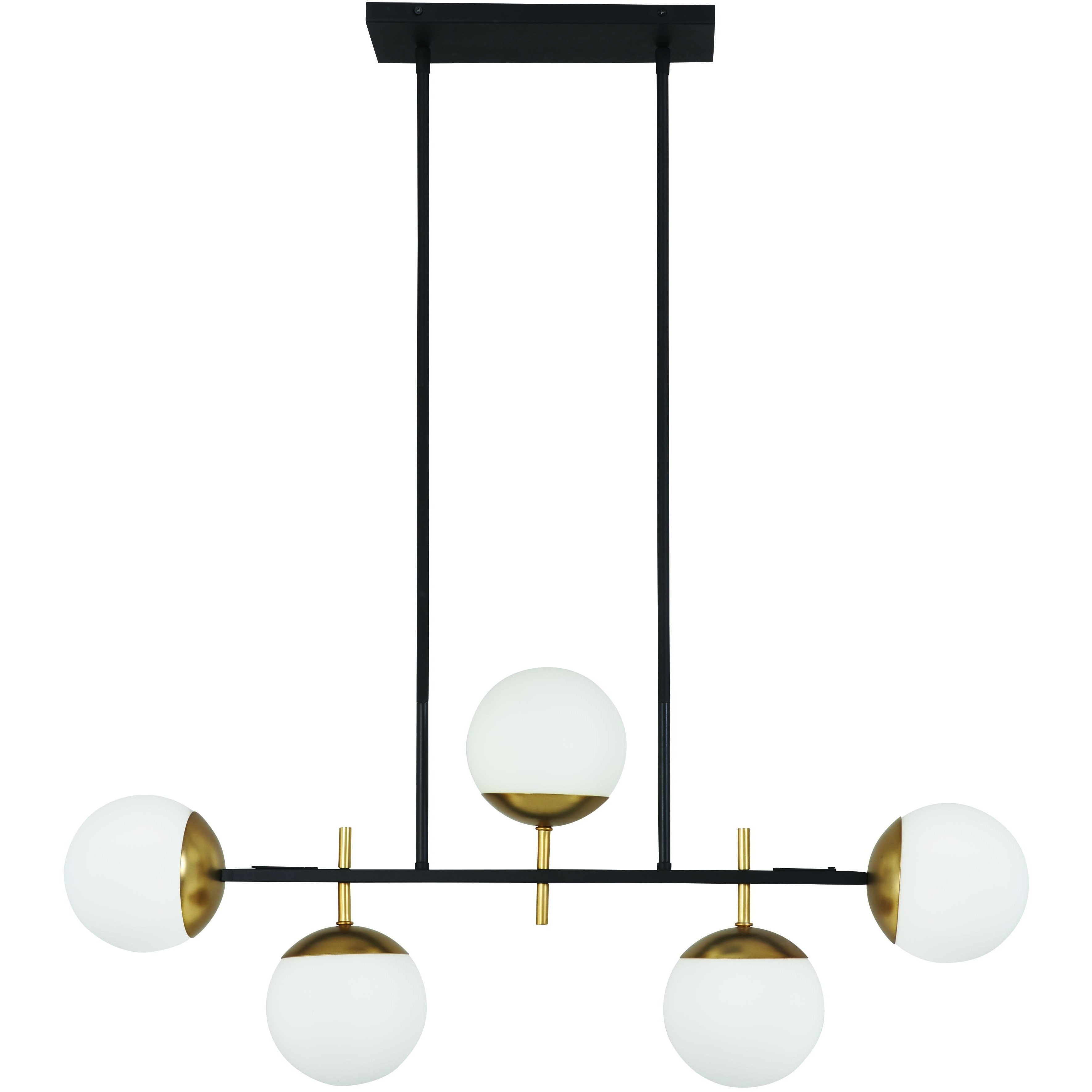 Alluria 5 Light 36 inch Weathered Black W/Autumn Gold Island Light Ceiling Light