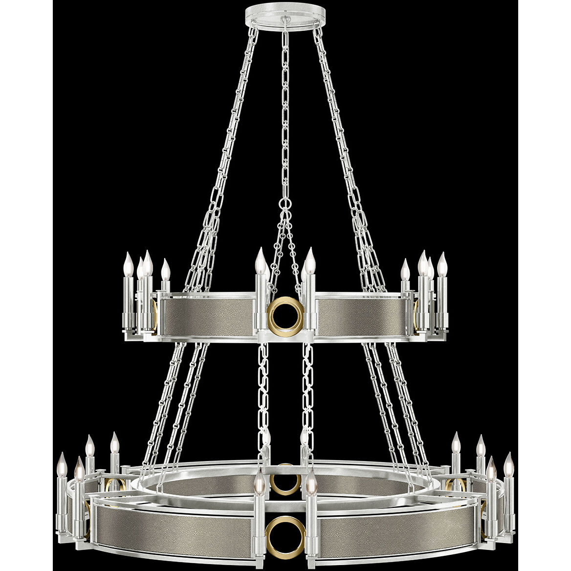 Mirage 24 Light 50 inch Silver Chandelier Ceiling Light