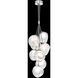 Nest 8 Light 16 inch Silver Pendant Ceiling Light in White Studio Glass