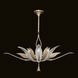 Plume 8 Light 40 inch Gold Pendant Ceiling Light in White Feathers Studio Glass