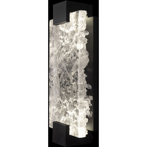 Terra Wall Sconce Wall Light in Black, Clear Studio Glass
