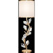 Foret 36 inch 100.00 watt Gold Console Lamp Portable Light in Champagne Fabric