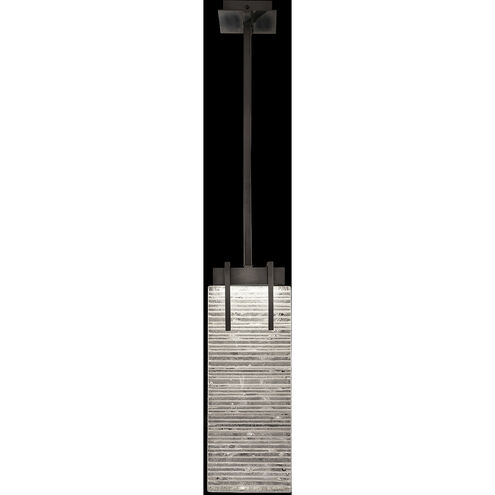 Terra 2 Light 7.75 inch Black Pendant Ceiling Light in Rake Cast Glass