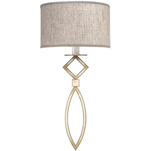 Cienfuegos Wall Sconce Wall Light in Gold, Natural Greige Fabric