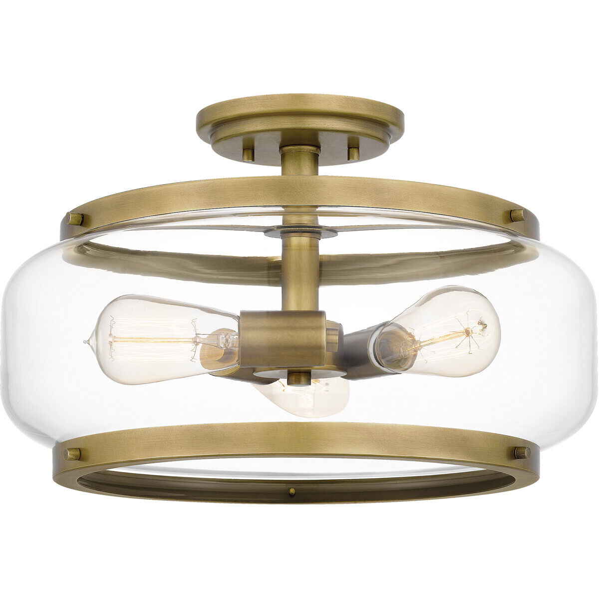 Tapley 3 Light 15.50 inch Semi-Flush Mount