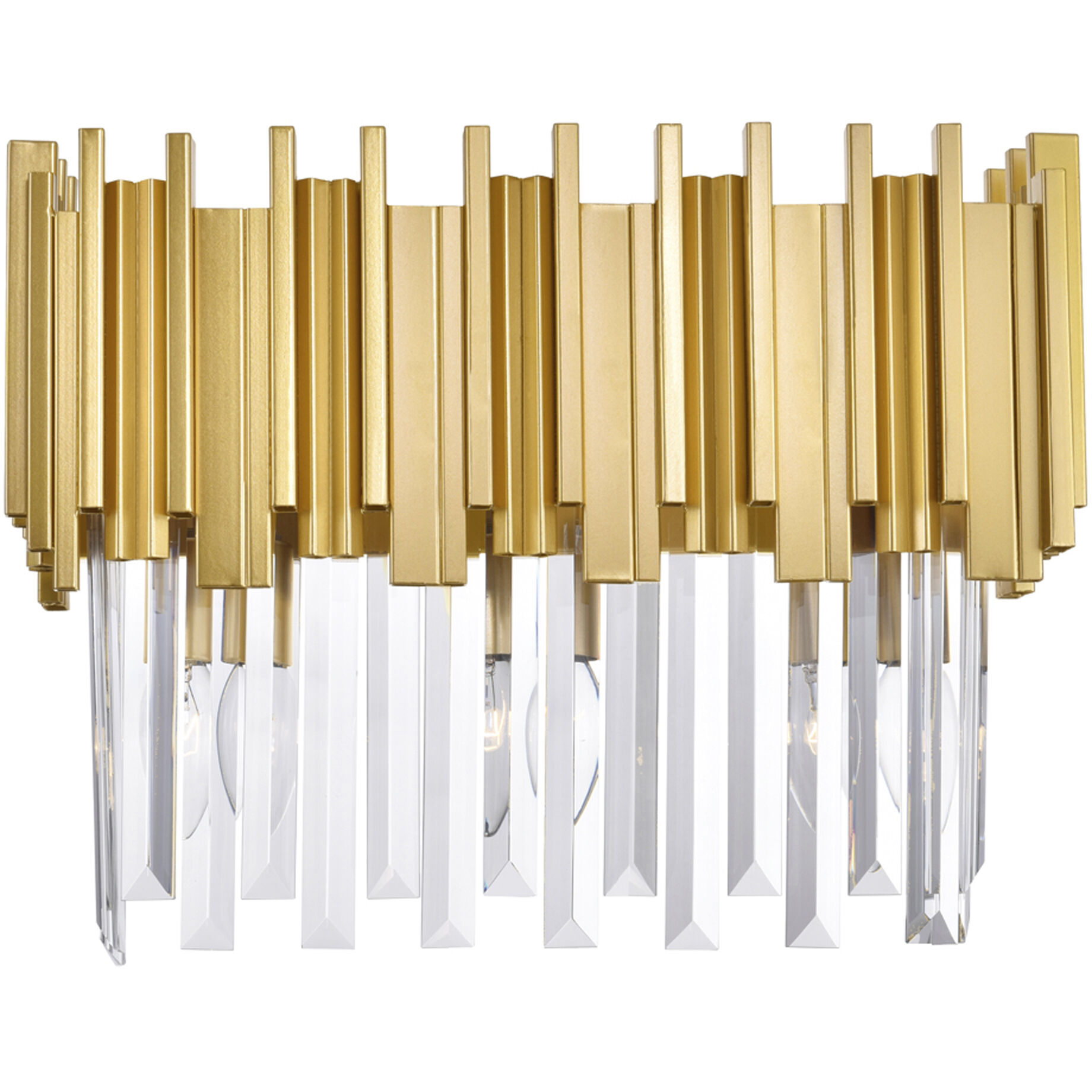 Deco 3 Light 17 inch Medallion Gold Vanity Light Wall Light