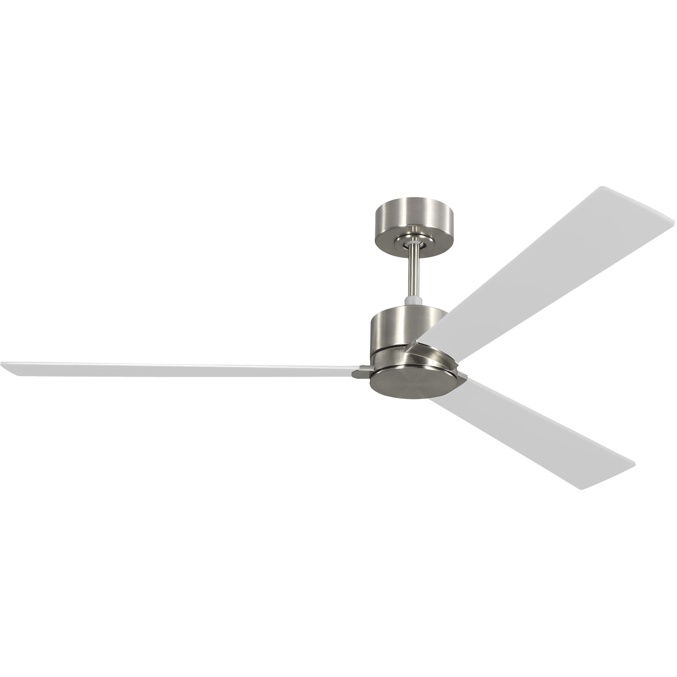 Rozzen Smart 60 60 inch Brushed Steel with Silver/American Walnut Blades Ceiling Fan