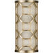 Allegretto Wall Sconce Wall Light in Gold, White Textured Linen