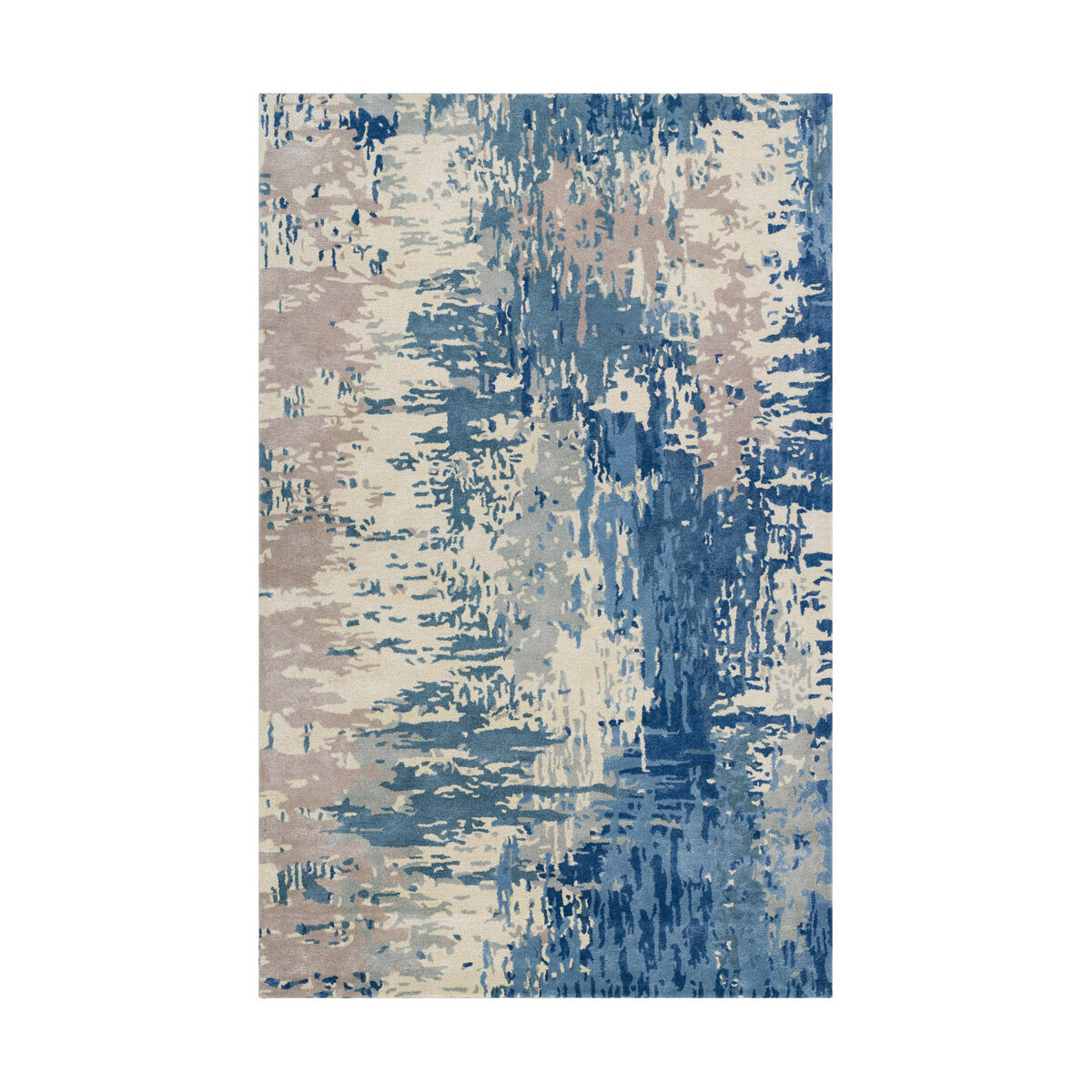 Utica 63 X 39 inch Dark Blue Rug, Rectangle