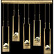 Strata 10 Light 50 inch Gold Leaf Pendant Ceiling Light