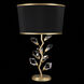 Foret 30 inch 100.00 watt Gold Table Lamp Portable Light in Black Fabric