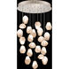 Natural Inspirations 22 Light 24 inch Gold Pendant Ceiling Light in Clear Quartz Studio Glass 4