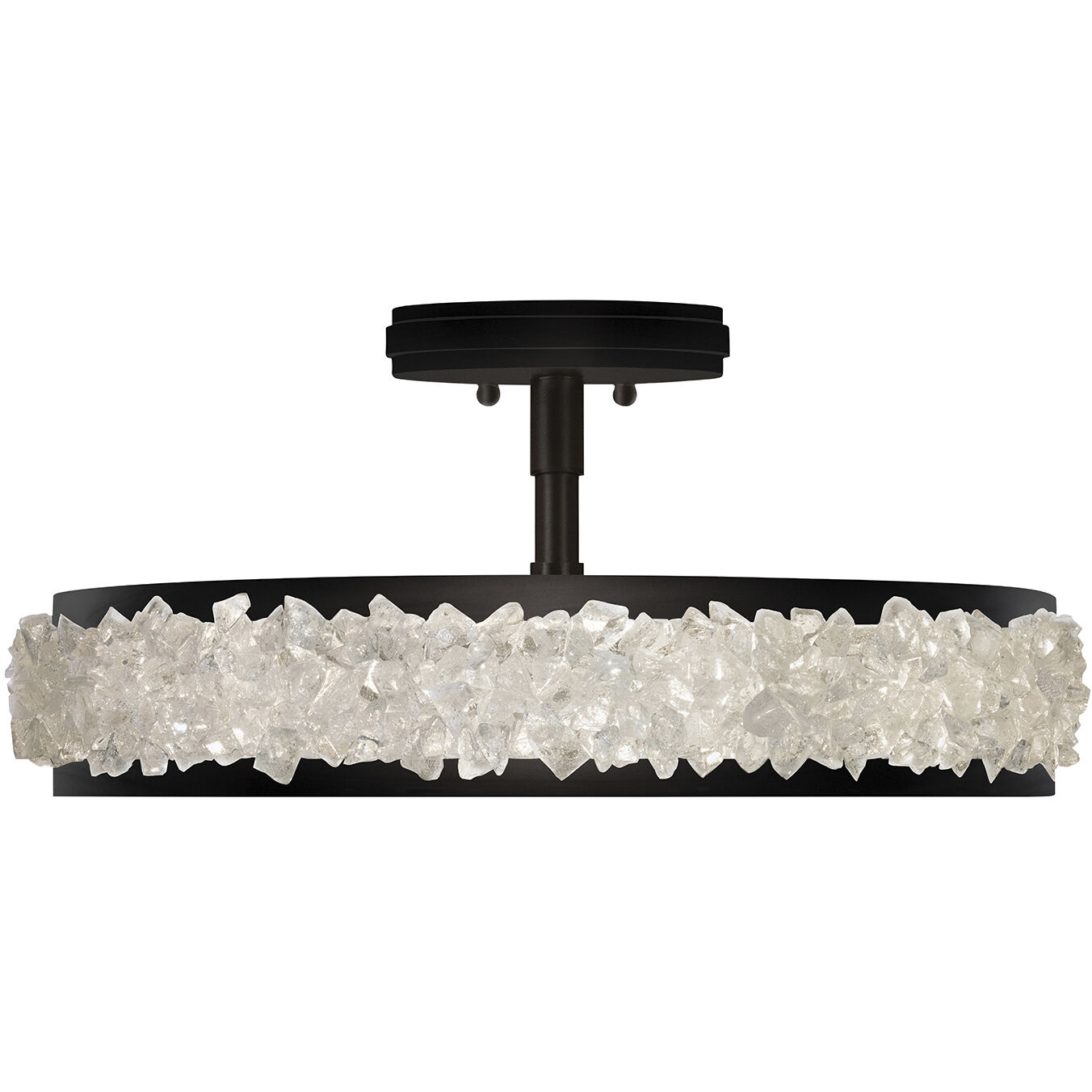 Arctic Halo 3 Light 23 inch Black Semi-Flush Mount Ceiling Light