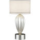 Allegretto 33 inch 150.00 watt Silver Table Lamp Portable Light in White Textured Linen