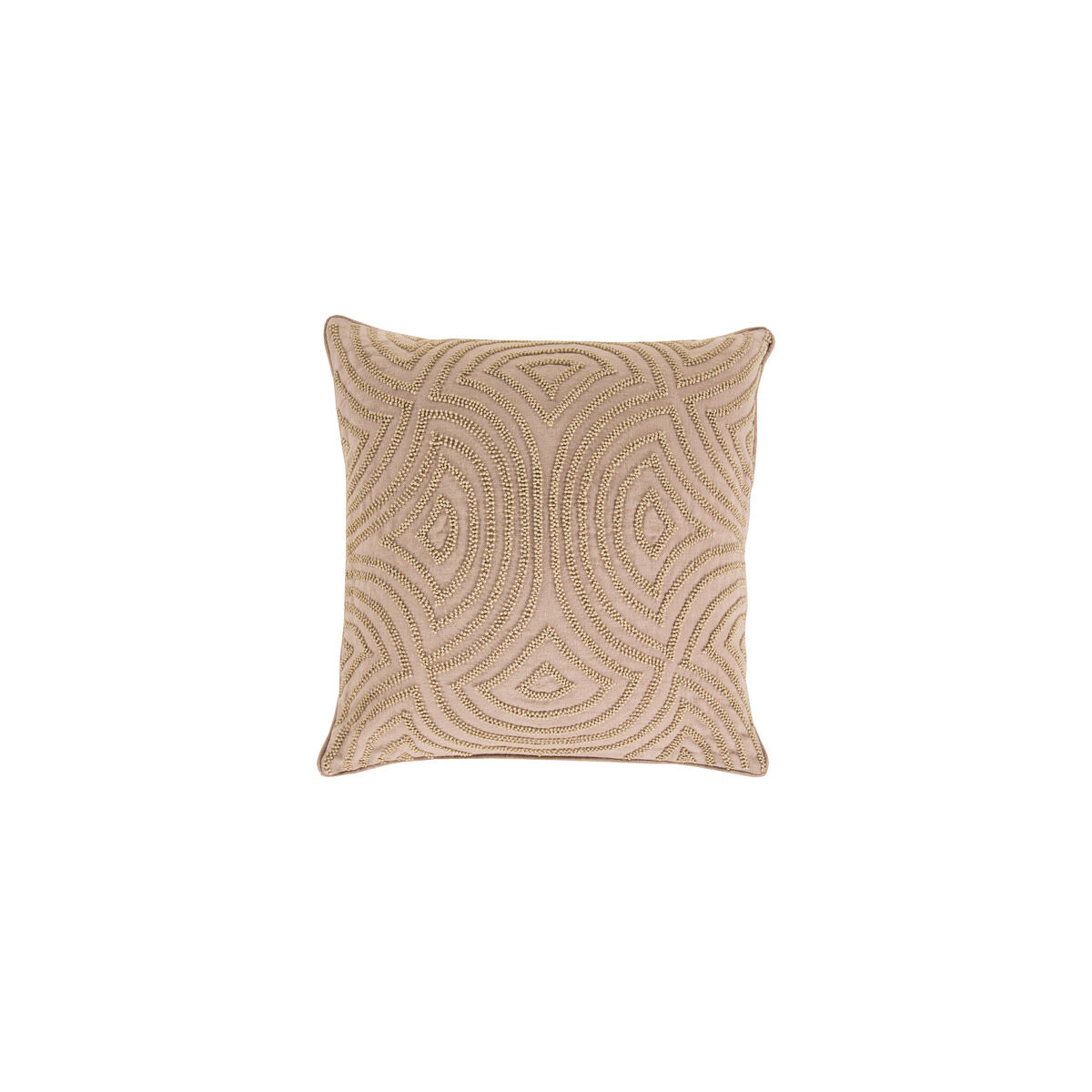 Skinny Dip 22 X 22 inch Taupe and Ivory Throw Pillow