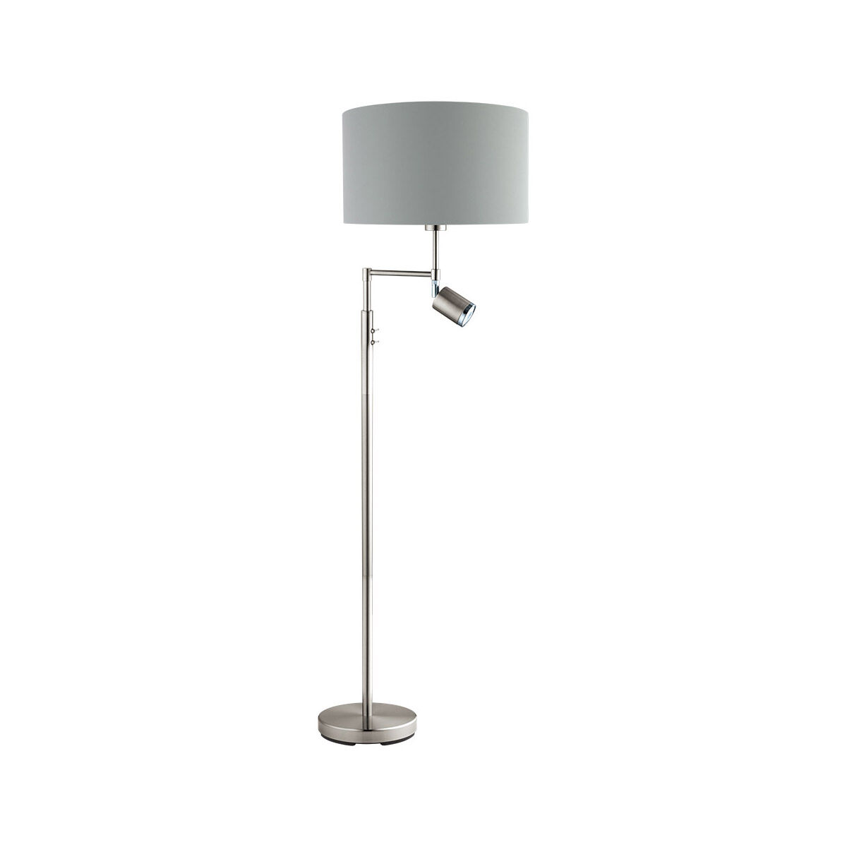 Santander 59.84 inch 60.00 watt Matte Nickel Floor Lamp Portable Light