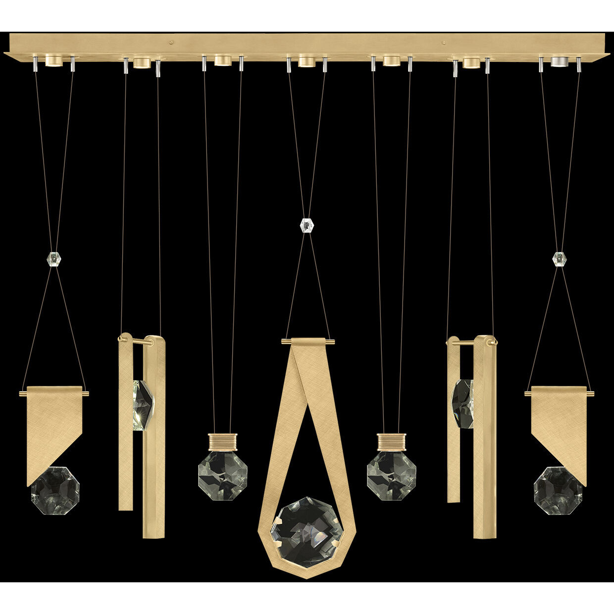 Aria 14 Light 60 inch Gold Pendant Ceiling Light