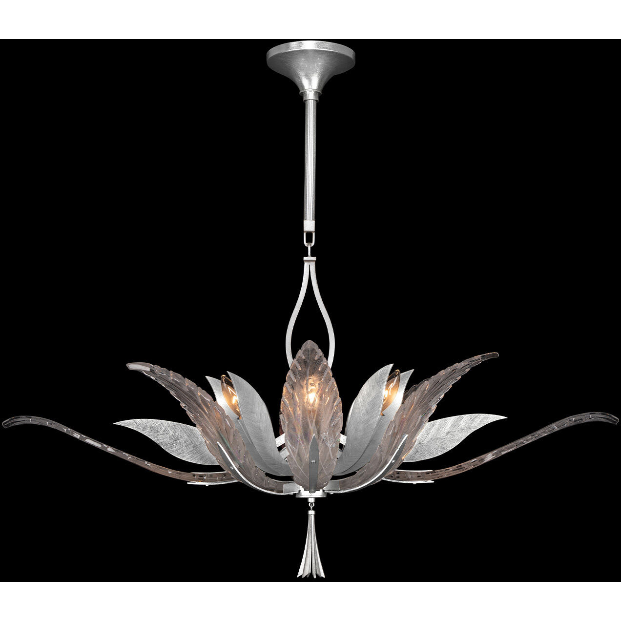 Plume 8 Light 40 inch Silver Pendant Ceiling Light